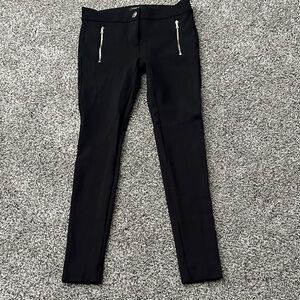 Black Slim Ponte Zip Pocket Pant/Legging - Loft - Size 0P